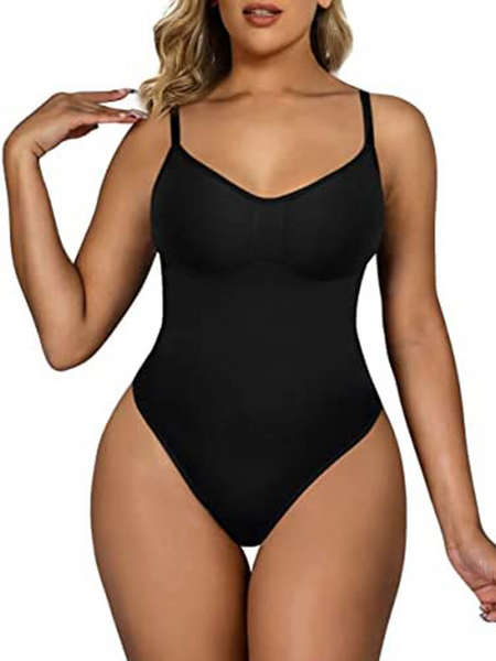 Seamless Shapewear Bodysuit with Tummy Control  HWFQHZF2XK